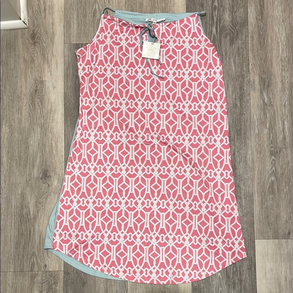 The Royal Standard, Pink Asymmetrical A-Line Chemise, Nightgown
